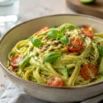 Mediterraner Nudelsalat mit Avocado-Dressing